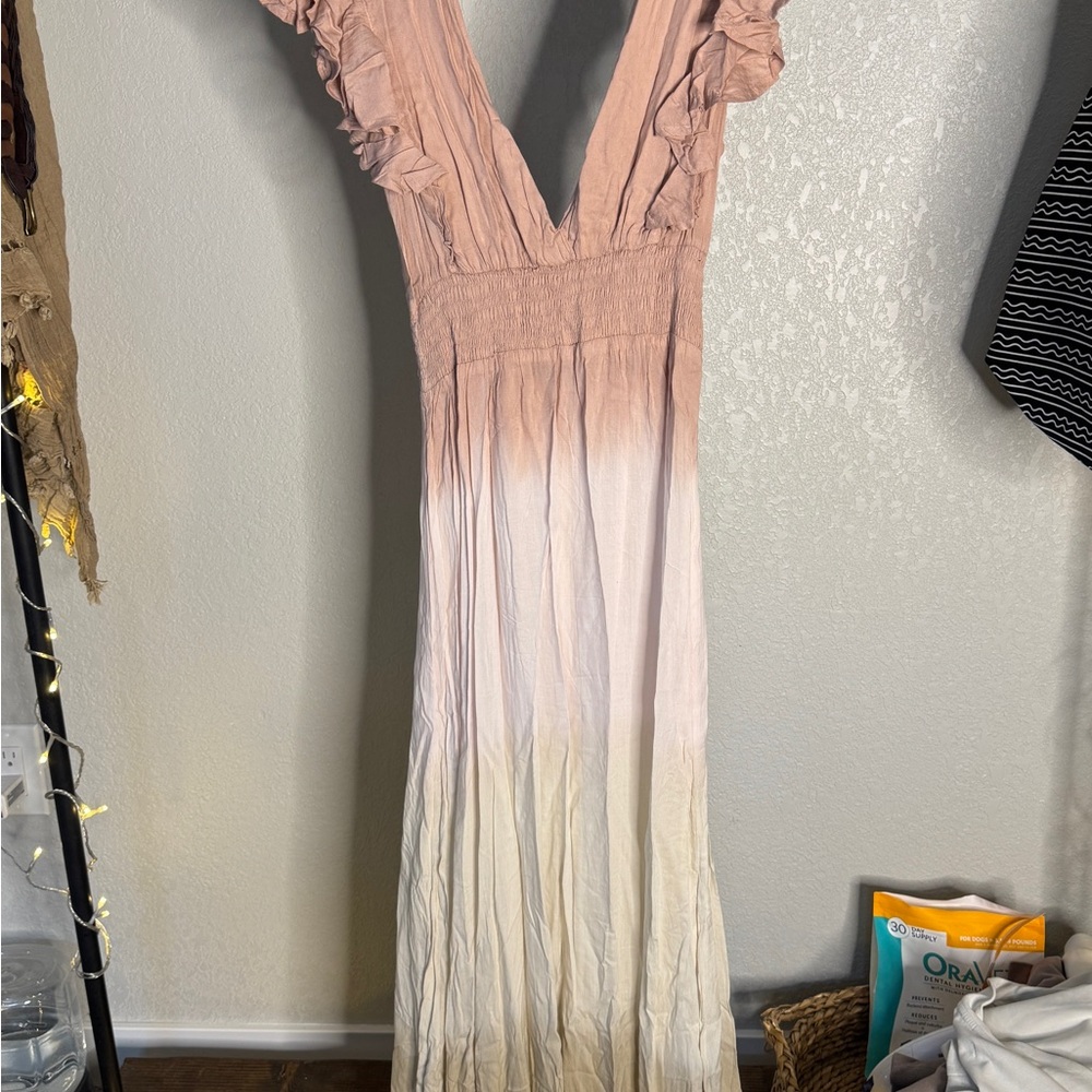 Tiare Hawaii Pink and Cream Ombre Dress